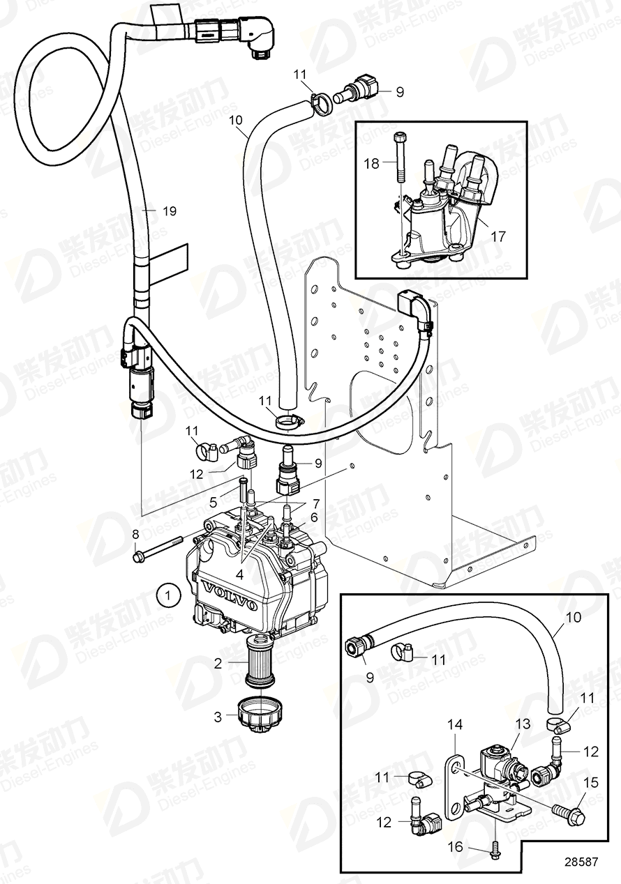 VOLVO Pump unit 21932992 Drawing